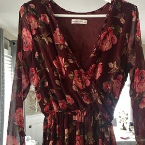 Full length floral dress-M